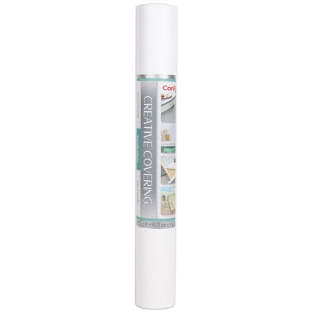 Con-Tact Brand Creative Covering Adhesive Covering, White, 18'' x 50 ft. 50F-C9A956-06